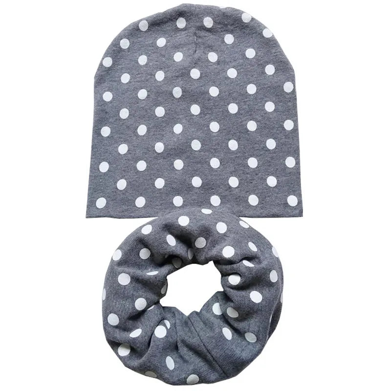 Star Print Cotton Baby Hat Autumn Winter Baby Girls Hat Boys Cap Toddlers Infant Cap Scarf Children Bonnet Hats