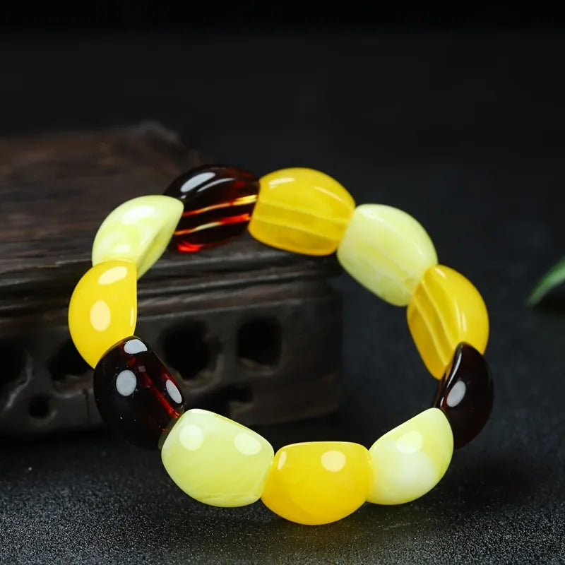Amber bead bracelet men's and women's fashion accessories