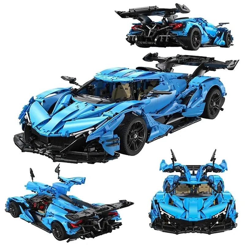 New MOC-C64003 Technical Sports Car Hypercar Building Blocks Speed Vehicle Bricks Puzzle Educational Toy Christmas Gift For Kids