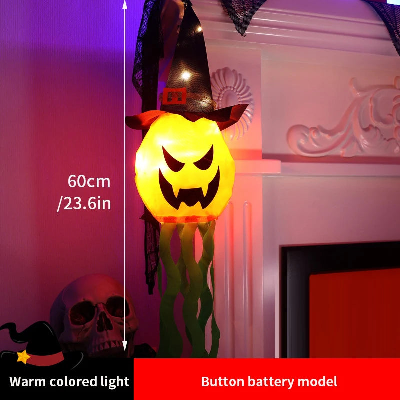 Halloween Floating Ghost Decor  for Home Courtyard Hanging Pumpkin Lamps   Halloween Scary Horror Atmosphere Decor