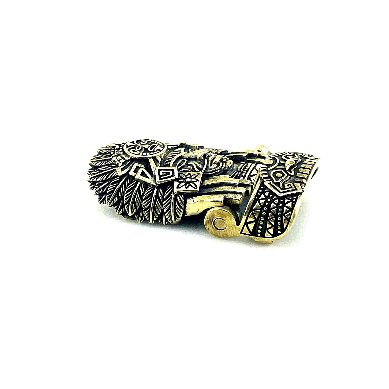 1 Set DIY Part Paracord Bracelet Buckle Brass Chief  EDC Wear Gift For Men Women