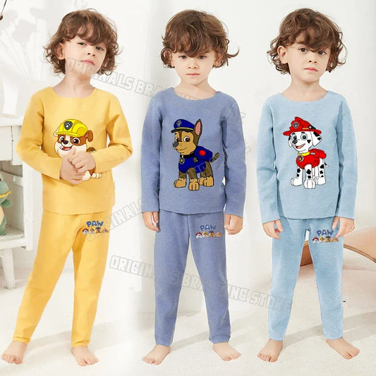 Paw Patrols Children Pyjamas Set Boy Girl Sleepwear Long Sleeved Clothes Set Baby Shirt Tops Girls Clothing Christmas Gift