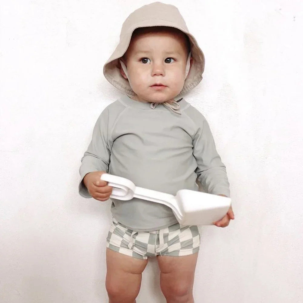 Cute Baby Boys Girls Bikinis Set 2025 Summer Children Beach Wear Ruffle Kids Swimsuit Bathing Suit Printed Swimwear Monokini