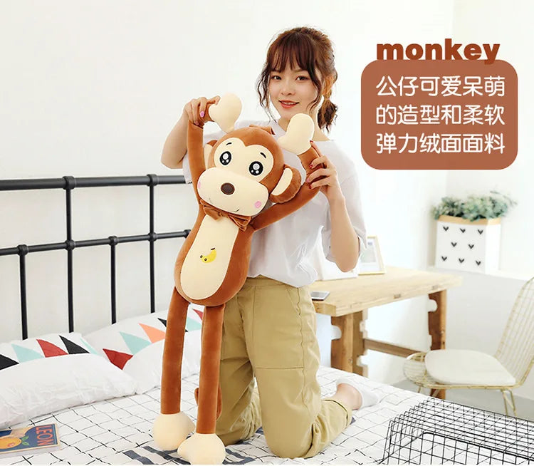 Creative Cute Cartoon Plush Toy Animal Monkey Long Arms And Long Legs Doll Baby Sleeping Comfort Pillow Christmas Gift