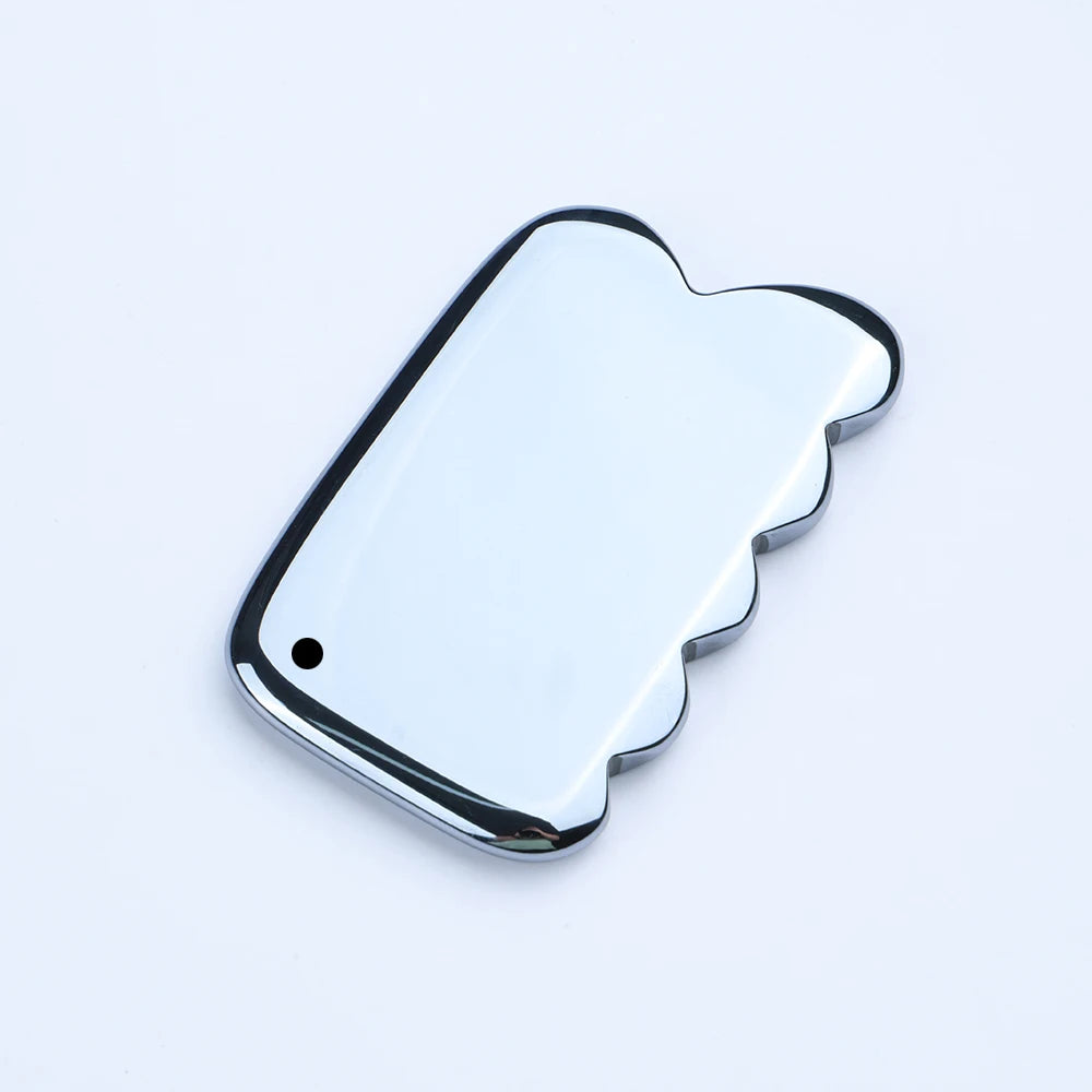 High Quality Terahertz Silver Color Scraping Board, Gua Sha Board for Facial Back Massage, Health Care Tools Gift for Parent