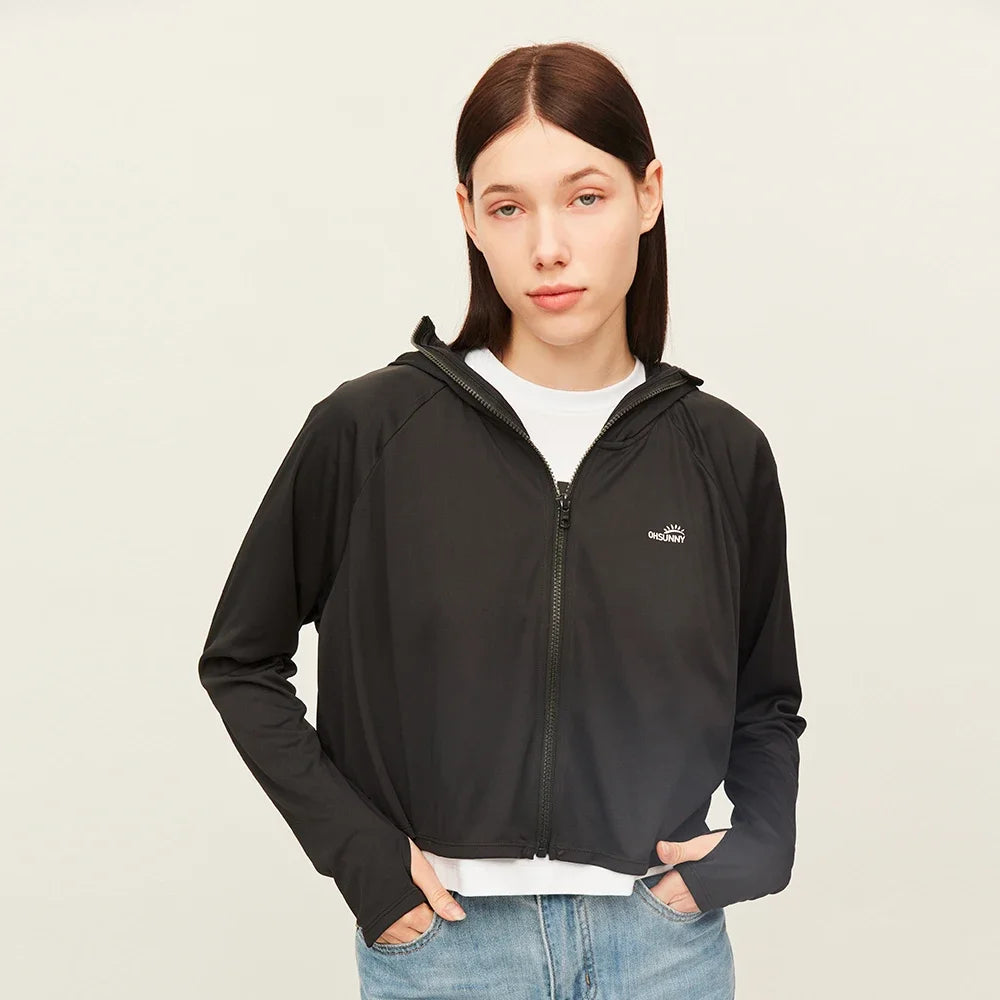 OhSunny Anti-UV UPF 50+ Sun Protection Coats Hooded Professional Sunscreen Loose Batwing Sleeve Outdoor Cycling