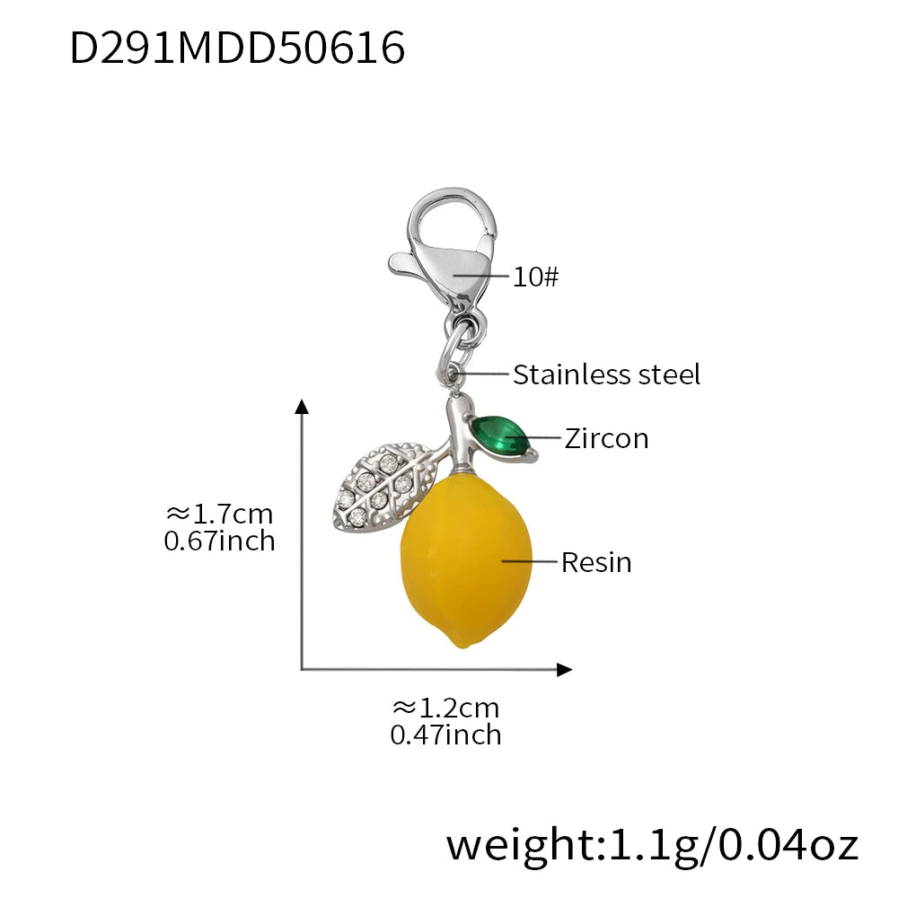 Shell Beads Bracelet With Multi Lemon Charms For Women Handmade Beaded Bracelets Matching Earrings Necklace Cute Jewelry Sets