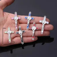 A variety of Christian retro little Virgin Mary connector Spirit Holy Jesus Father Anthony pendant cross bracelet connector 10