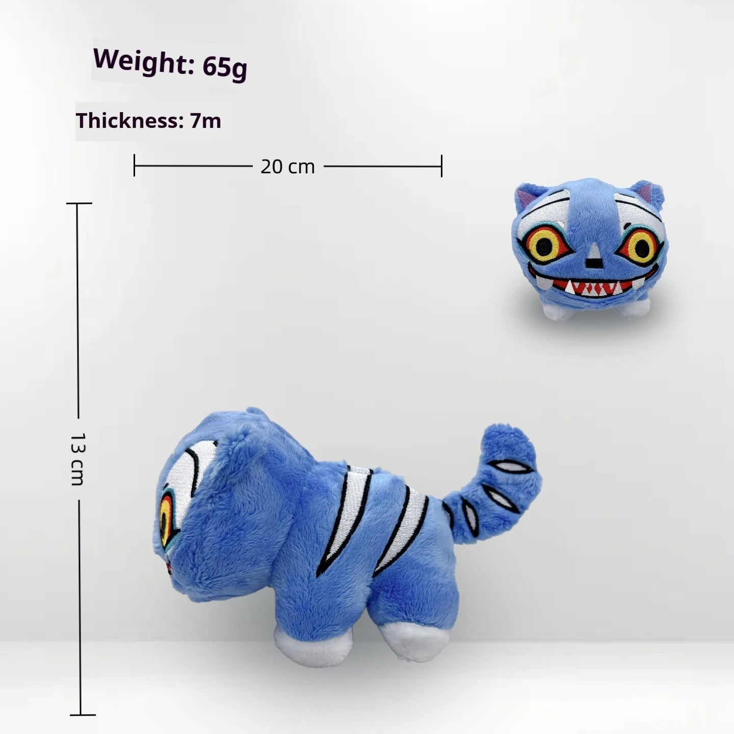 25cm Cute Kpop Demon Hunters Plush Doll Celebrity Fans Blue Tiger Doll Tv Themed Plush Toys Sofa Car Decoration Christmas Gift