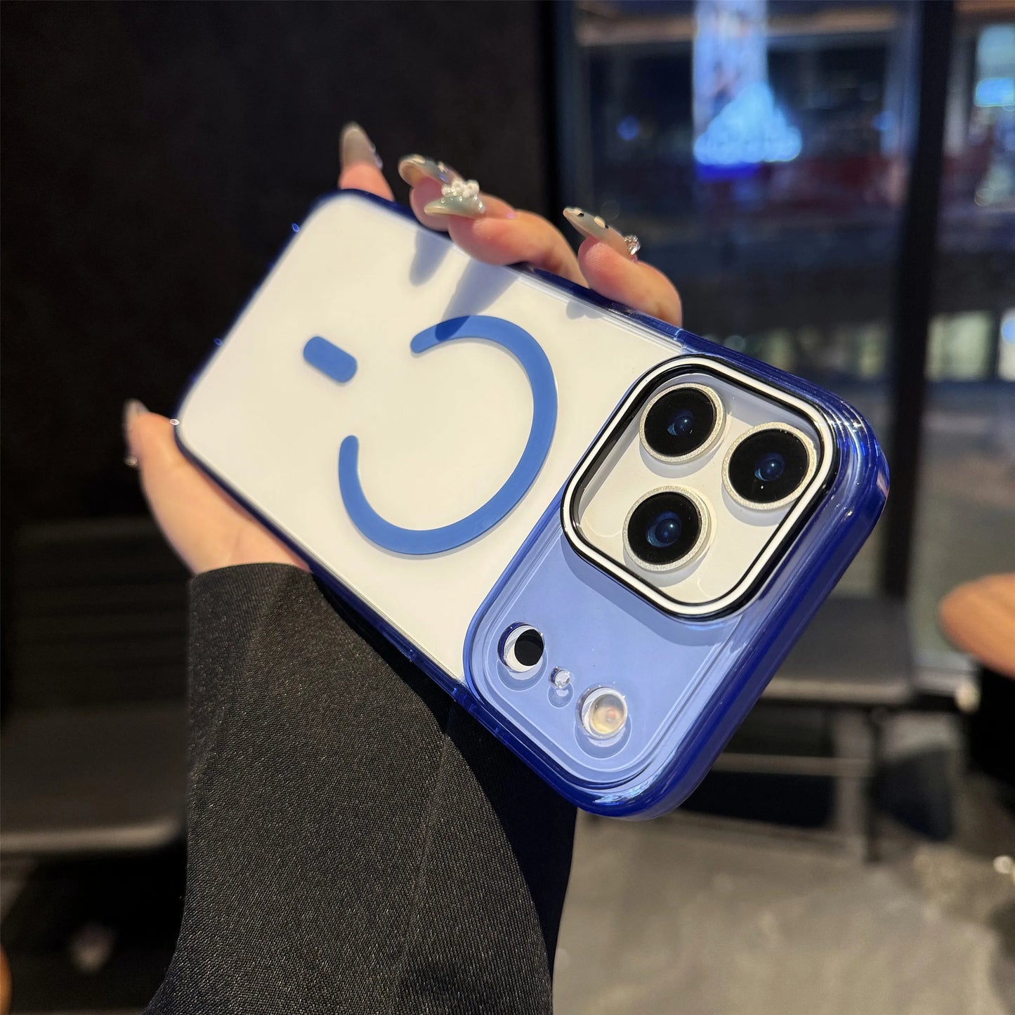 High Clear Acrylic Backplate Magnetic Phone case for iPhone 17 Air 16 15 14 Pro Max Integrated Touch Button PC Shockproof Cover