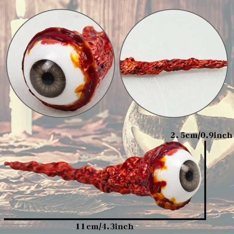 Halloween Prop Scary Decor Realistic Latex Fake Eyeballs Horror Scary Eyeball Fake Bloody Eyeball Halloween Party Decoration