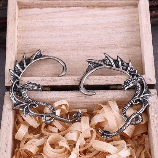 Viking Wings Vintage Flying Dragon Men's and Women's Fashion Hip Hop Earrings Stainless Steel Hanging Earring Fashion Jewelry
