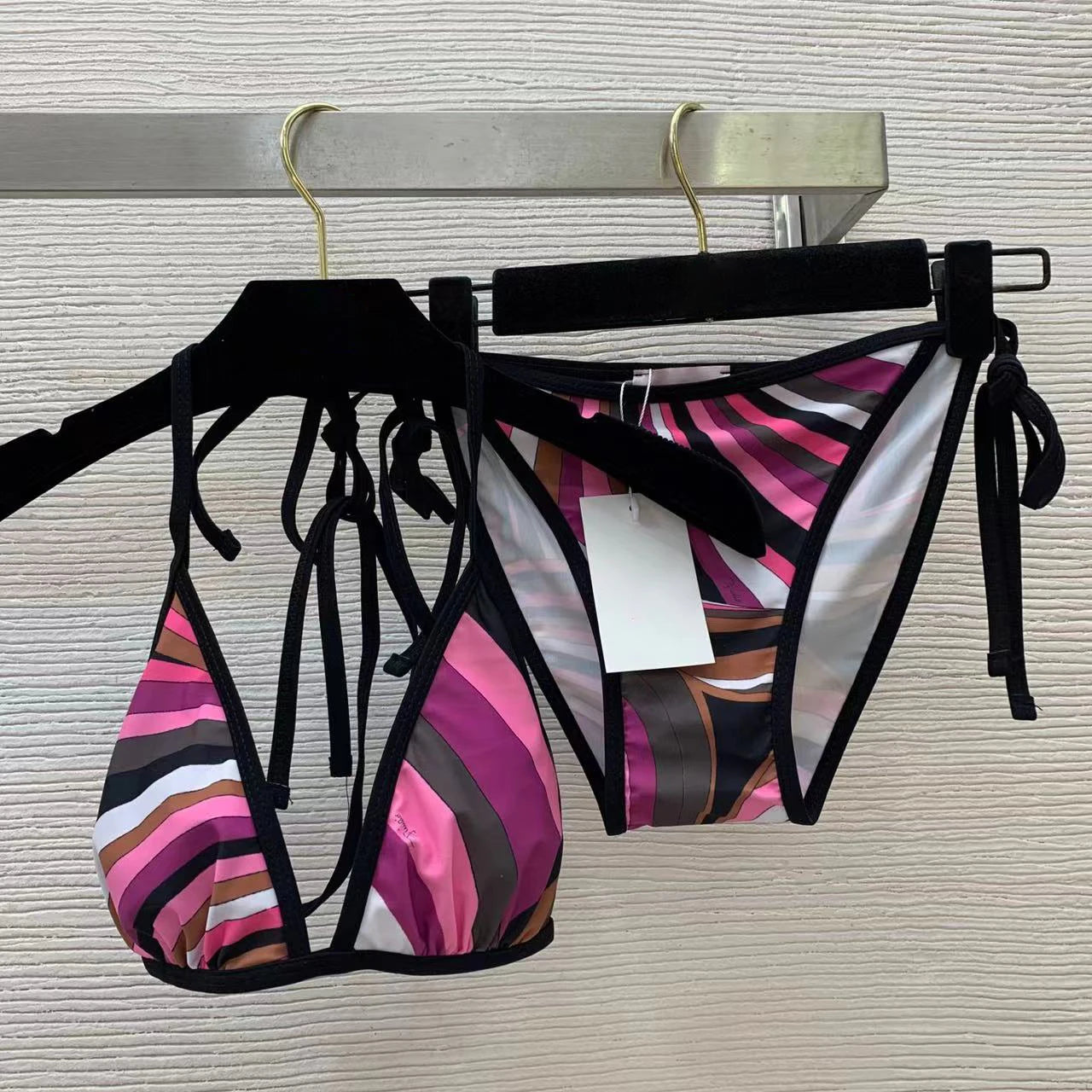2025 Luxury Design Bikinis Headband Swimwear Women's Cut Out Swimsuits Europe Fashion Brand Lady Beachwear Scarf Bathing Suits