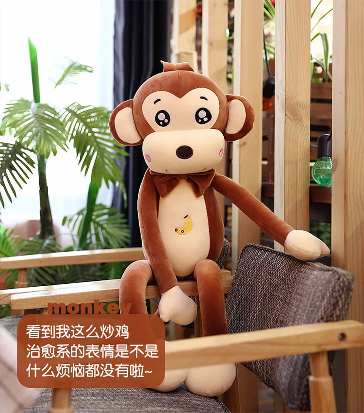 Creative Cute Cartoon Plush Toy Animal Monkey Long Arms And Long Legs Doll Baby Sleeping Comfort Pillow Christmas Gift