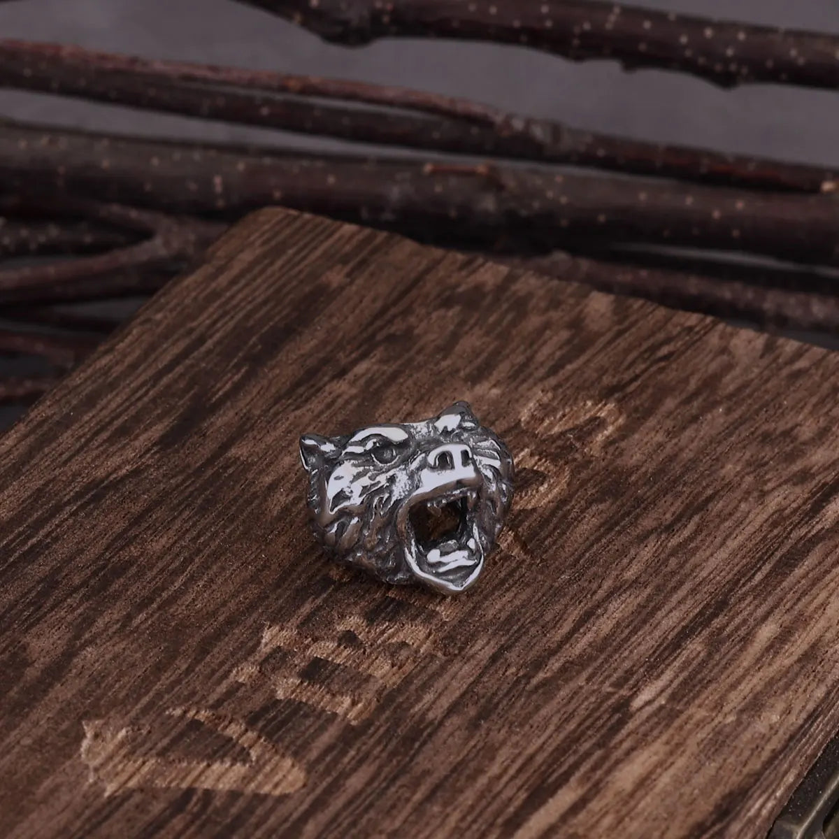 Personality Hollow Animal Bear Head Clip Earrings Female Fashion Stainless Steel Tiny Earring Jewelry Girls Punk Hip Hop Gift