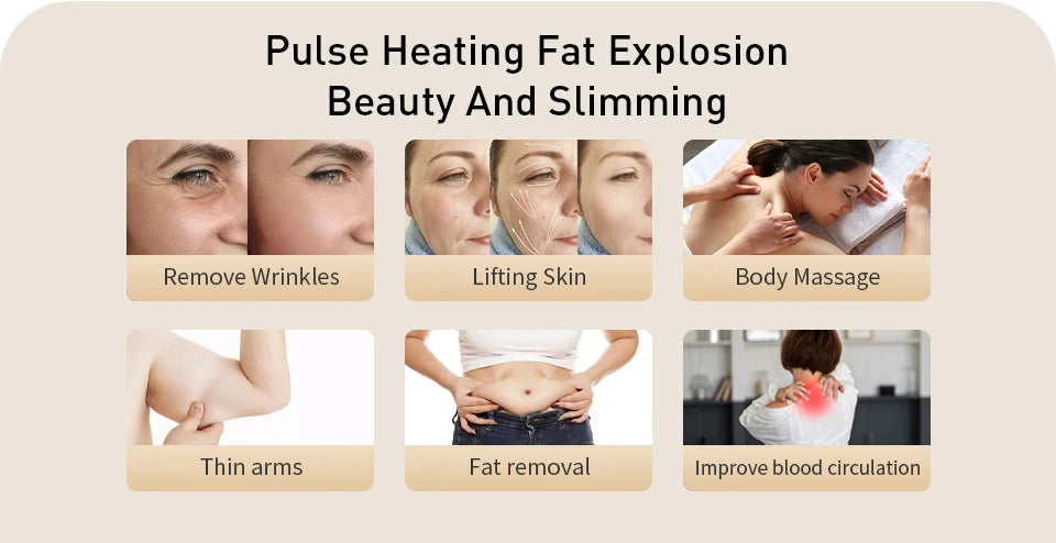 3IN1 40K Ultrasound Radiofrequency Beauty Device Massage for Shaping Tighten the Skin Burn fat Anti-aging Whitening Beauty Tools