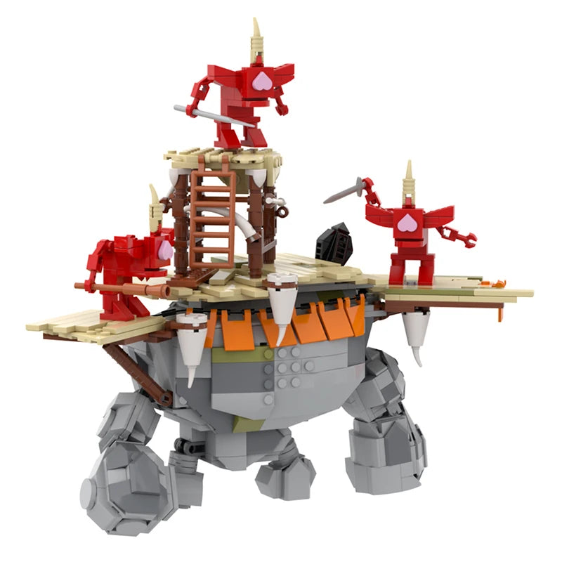 Rock Monster Model MOC Complete Assembly Building Blocks DIY Creative Toy Halloween and Christmas Gift