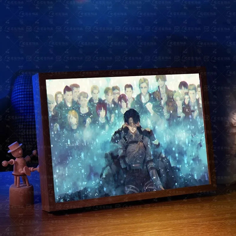 Hot INS Anime Attack on Titan LED Night Light Colorful USB Plug in Three Color Lighting Surprise Desk Lamp Christmas Gift Toy