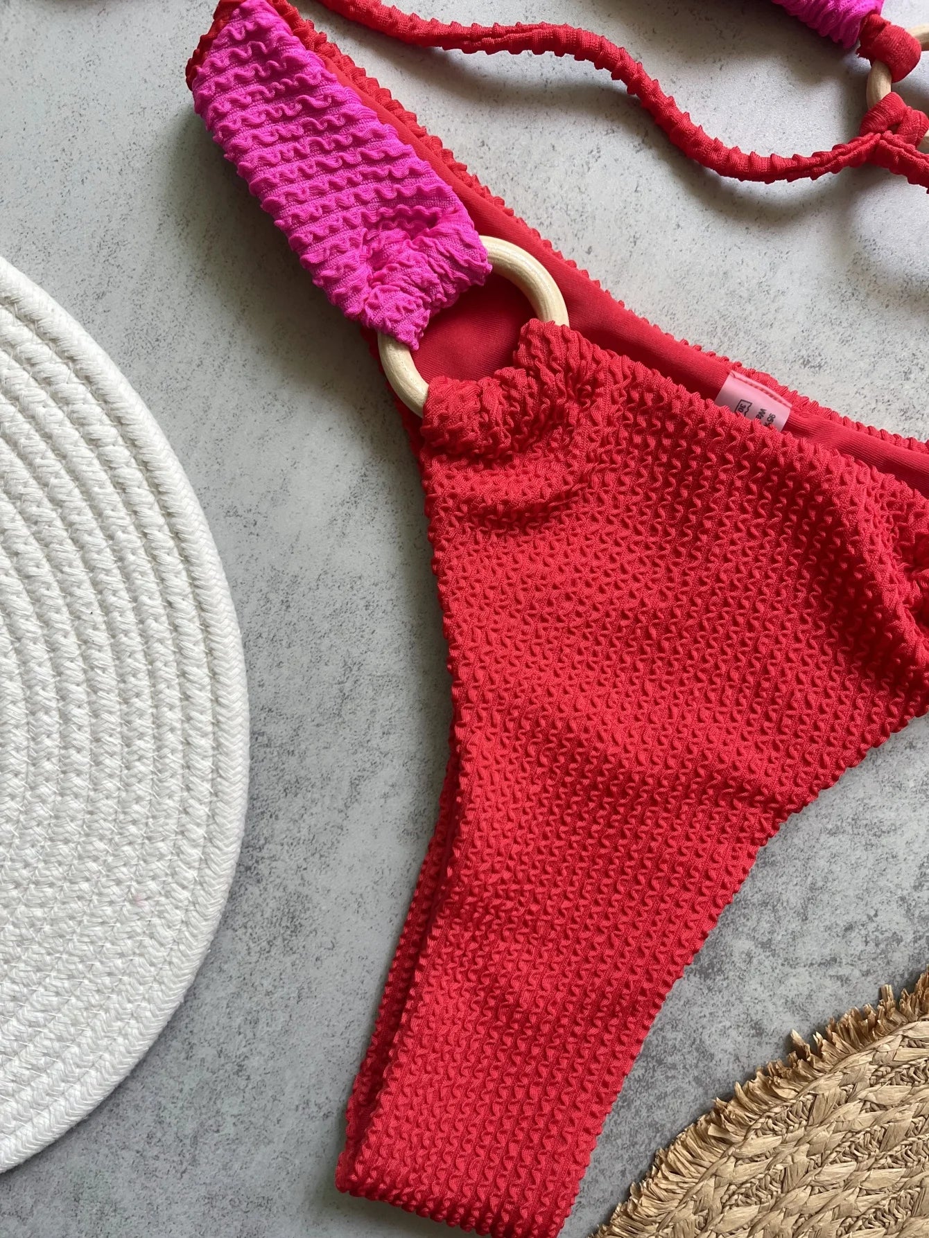 Sexy Neon Green Bikini Set 2025 Tassel Drawstring Side Thong Swimsuit Women Summer Push Up Swimwear Bathing Suit Beach Wear