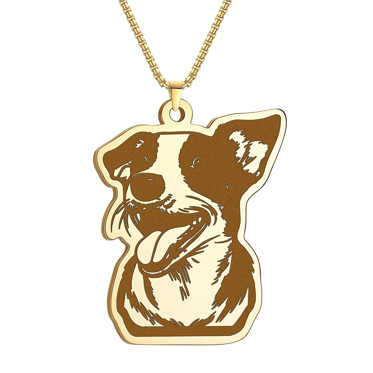 Kinitial Cute Dog Puppy Pendant Necklace For Women Men Stainless Steel Charm Necklace Wholesale Christmas Gift Jewelry
