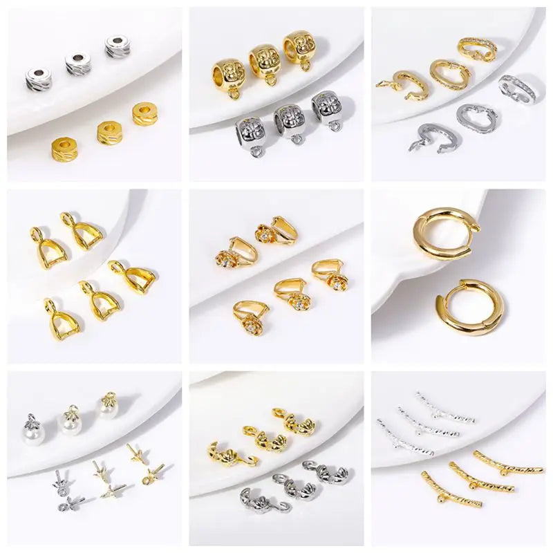 Earring Hooks with Open Loop 18K Gold Plated Ear Wire For Earrings Making Supplies Earwire DIY Accessories