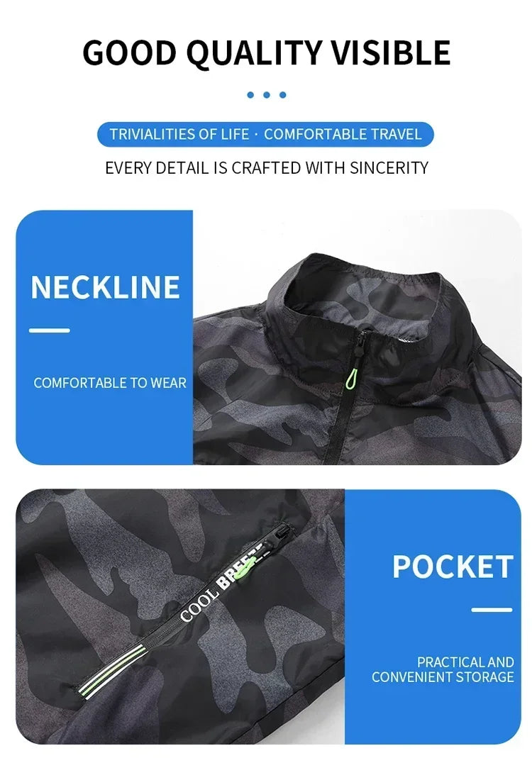 Ice Vest Men's Usb Refrigeration 9 Leaf Fan Jacket Air Conditioner Clothes High Temperature Work Hiking Cooling Fishing Vest New