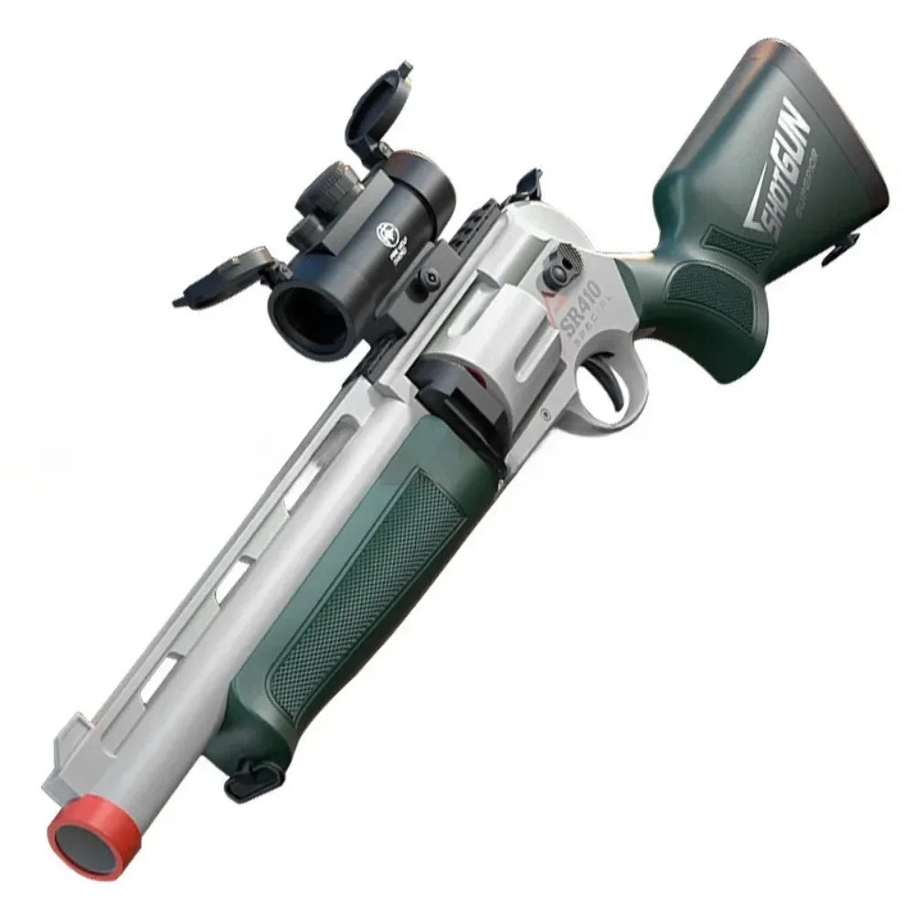 Soft Bullet Toy Guns Foam Revolver Blaster with Sight, Educational Outdoor Shooting Game Shotgun Model for Kids Christmas Gift