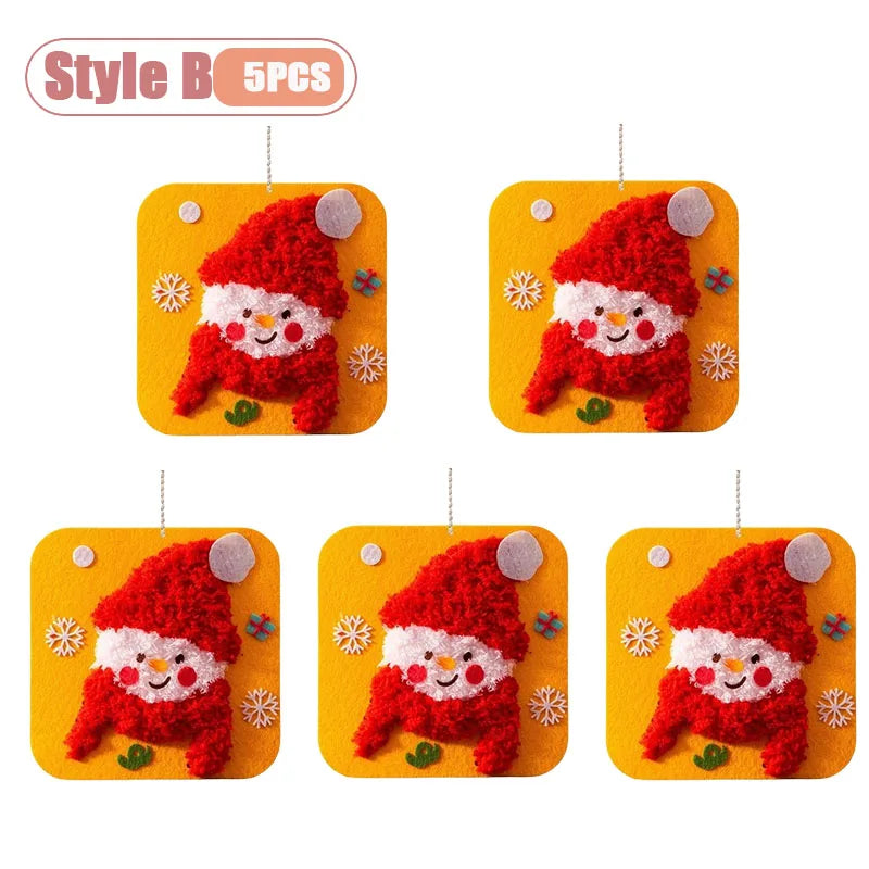 1-10PCS Christmas Gift DIY Felt Sewing Kit for Kid Handicraft Activity Preschool Toy Thread Painting Educational Craft Materials