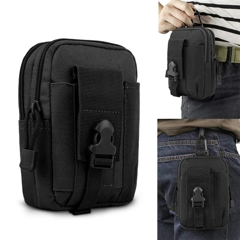 Men's Belt Bag Outdoor Waist Bag Bag Waterproof Camo Sports Hunting Accessories Storage bag Molle nylon cell phone