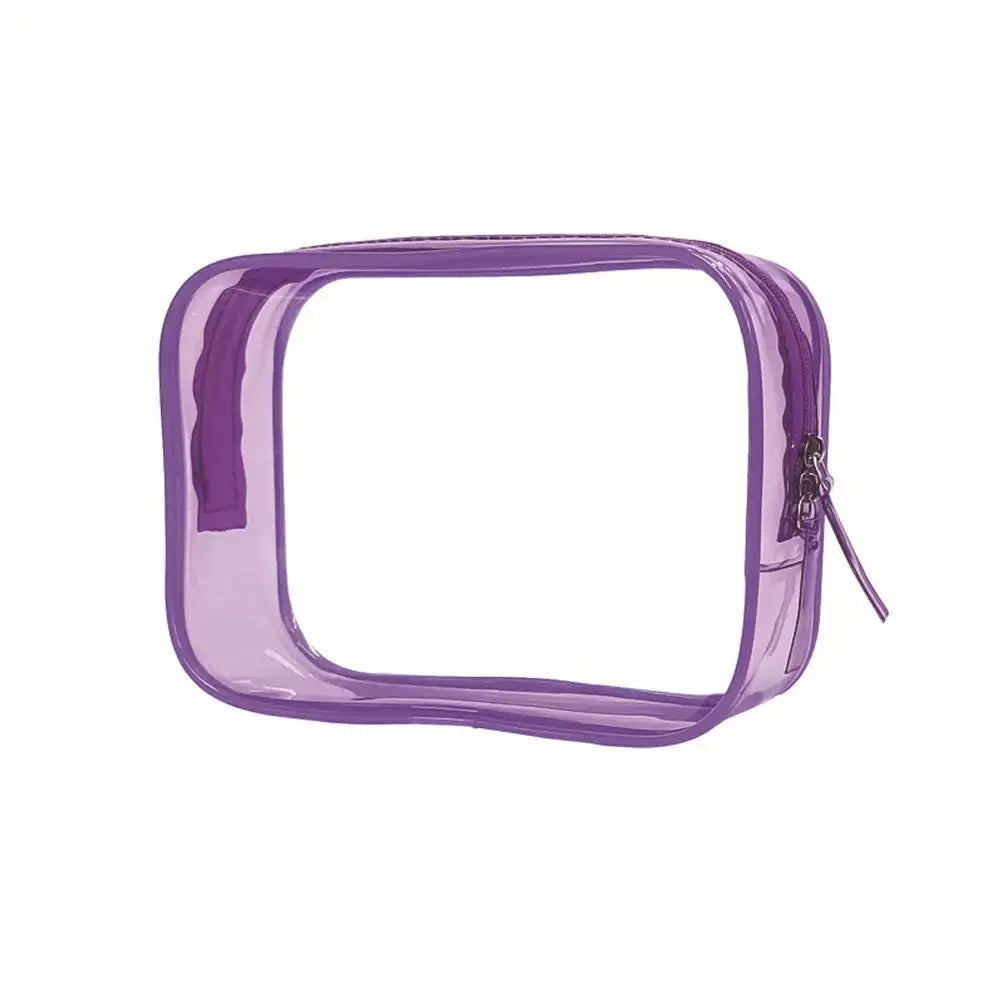 Travel Storage Bag Cosmetic Bags PVC Waterproof Transparent Cases Large Capacity Plastic Zipper Wash Bag Portable Make Up Pounch