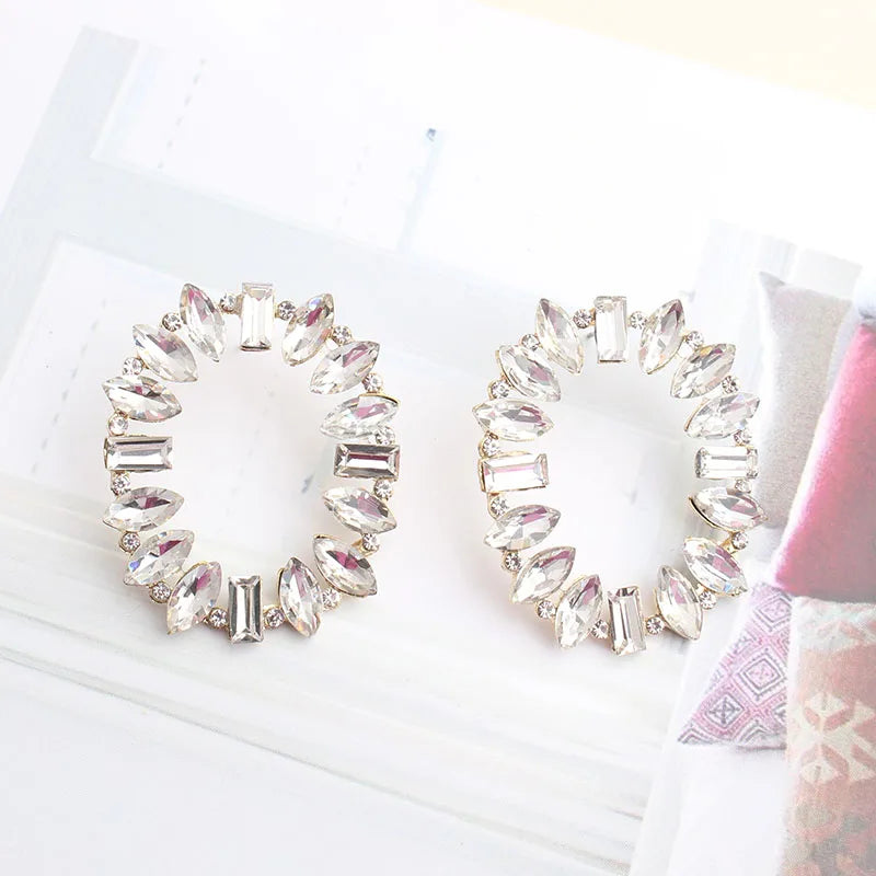 Elegant Tree Shape Acrylic Opal Stone Stud Earrings Statement Women Piercing Earrings 2019 New Trendy Jewelry Gift