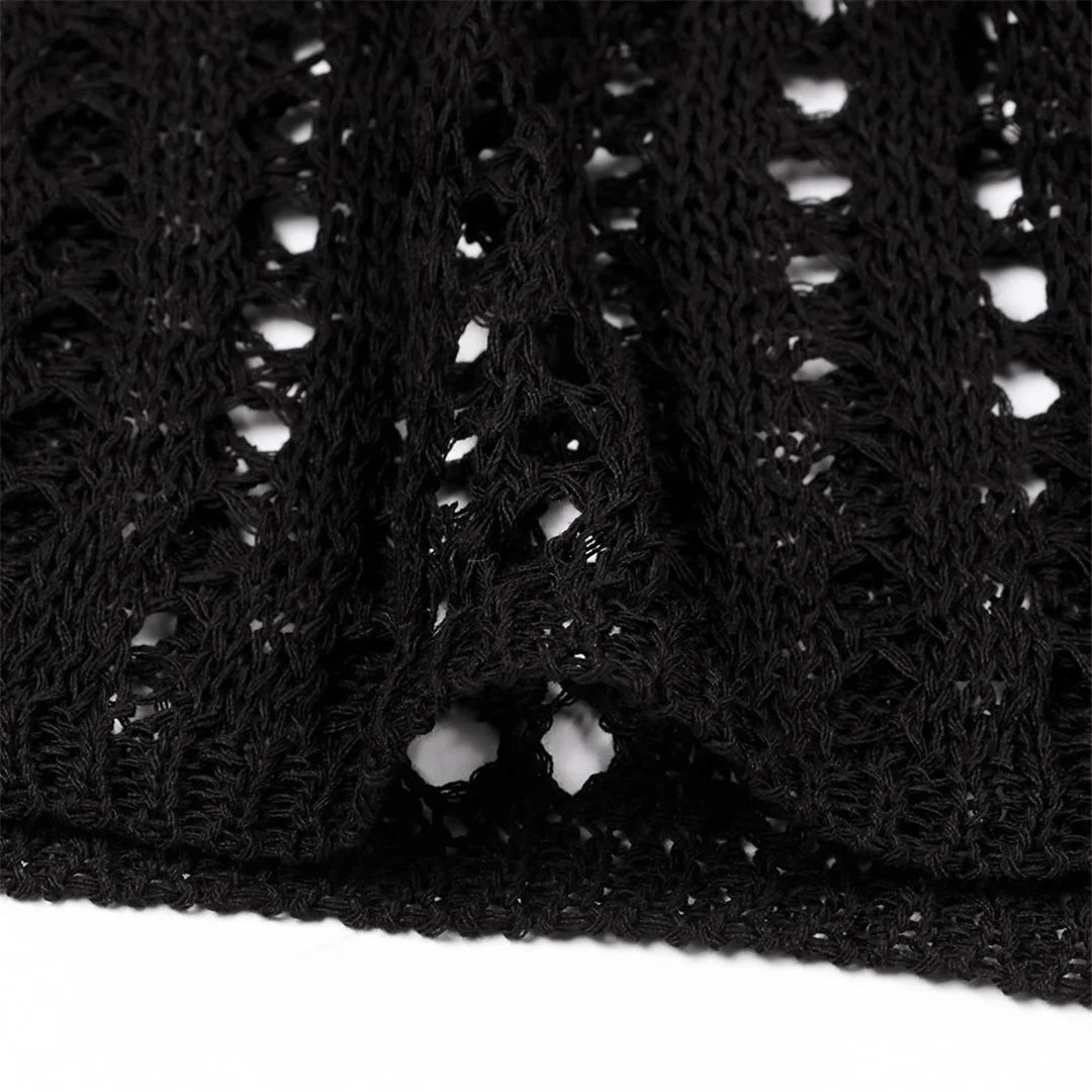 S - XL Backless Hollow out Knitted Crochet Tunic Beach Cover Up Cover-ups Beach Dress Beach Wear Beachwear Female Women V3660