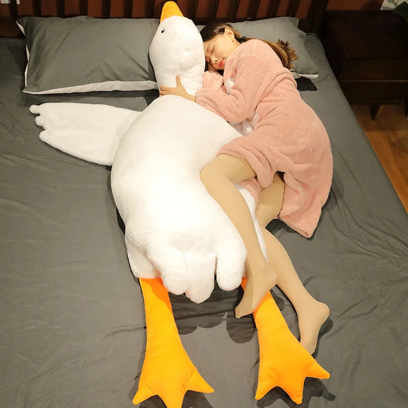 50-190cm 7 Colors Large Goose Plush Toys Brown Giant Hug Stuffed Animal Duck Kawaii Sleeping Pillow Big Christmas Gift for Girls