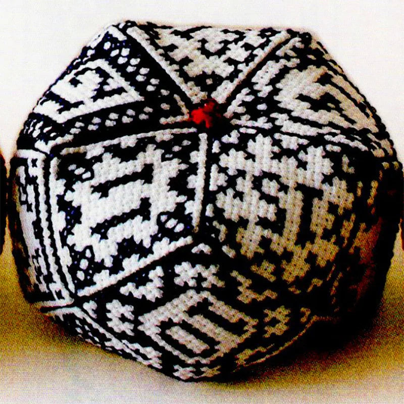 076 Cross Stitch Kits Pin Needle Cushion Biscornu Needlework DIY Kit Embroidery Set Counted Cross-Stitching Pincushion Packages
