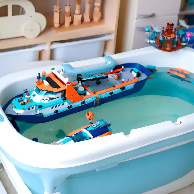 NEW 815pcs City Series 60368 Deep Sea Exploration Vessel Marine Research Arctic Research Ship Building Block Toys Christmas Gift