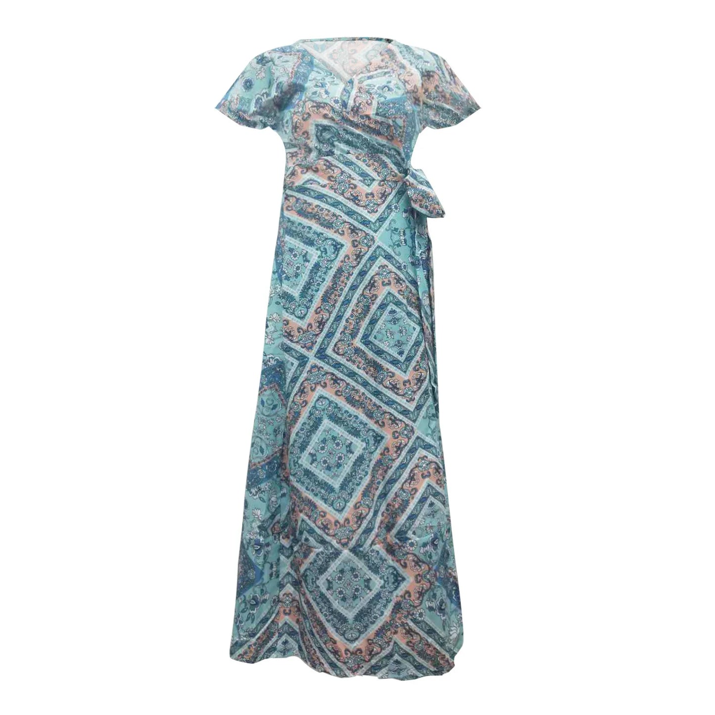 2024 Summer Leisure Hot Sale Holiday Printed Dress Sexy Long Dress Women's Wear
