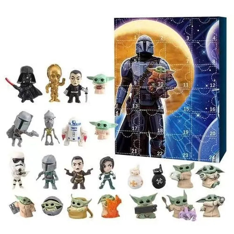 2025 Star Wars 24 Days Advent Calendar - Yoda Robot Doll Countdown Calendar for Kids Home Festival Decoration Christmas Gift