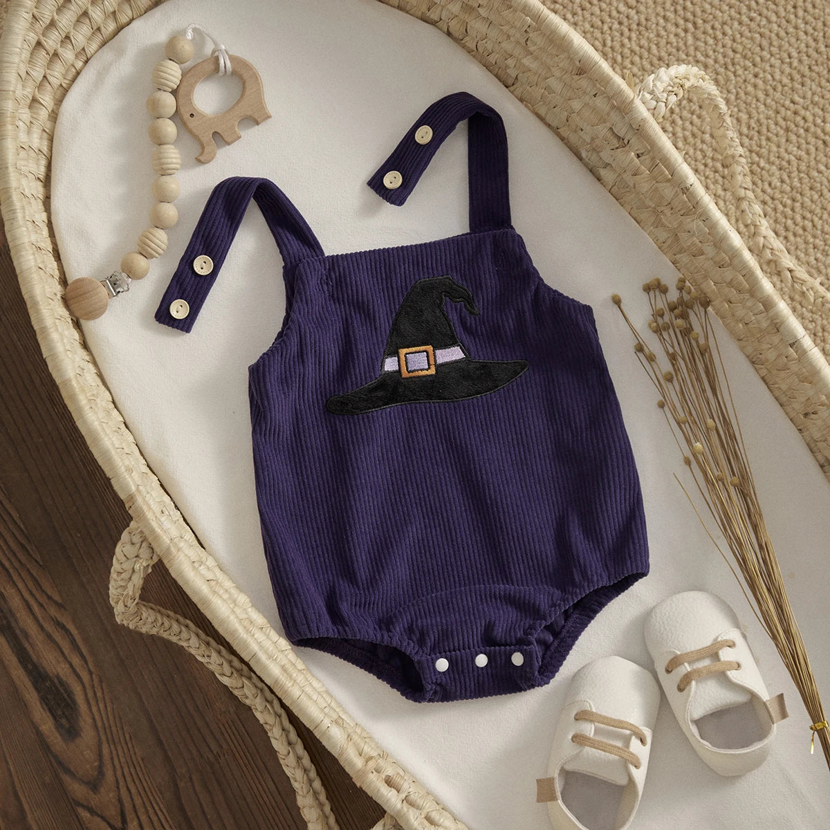 ma&baby 0-18M 1st Halloween Baby Costumes Newborn Infant Boy Girl Pumpkin Ghost Print Jumpsuit Corduroy Overalls