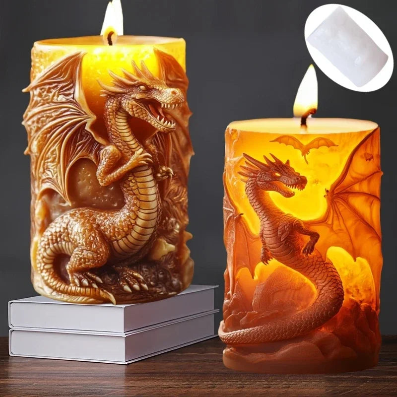 DIY elk relief cylindrical candle silicone mold sika deer flower relief resin mould Forest sika deer gypsum molds Christmas gift