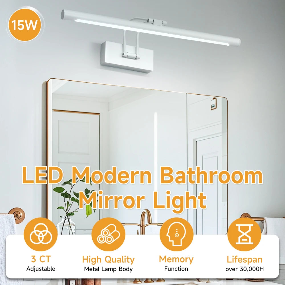 2025 NEW Wall Lamp Bathroom Mirror Light Led Waterproof For Make-up Modern Home Decoration Indoor Vanity Mirror Lamp Wash Basin