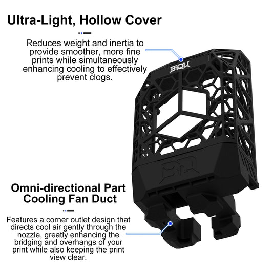 BIGTREETECH Panda Jetpack Nylon Super Lightweight Upgrade Panda Jet Cooling Fan Duct For Bambu Lab P1 X1 Series 3D printers