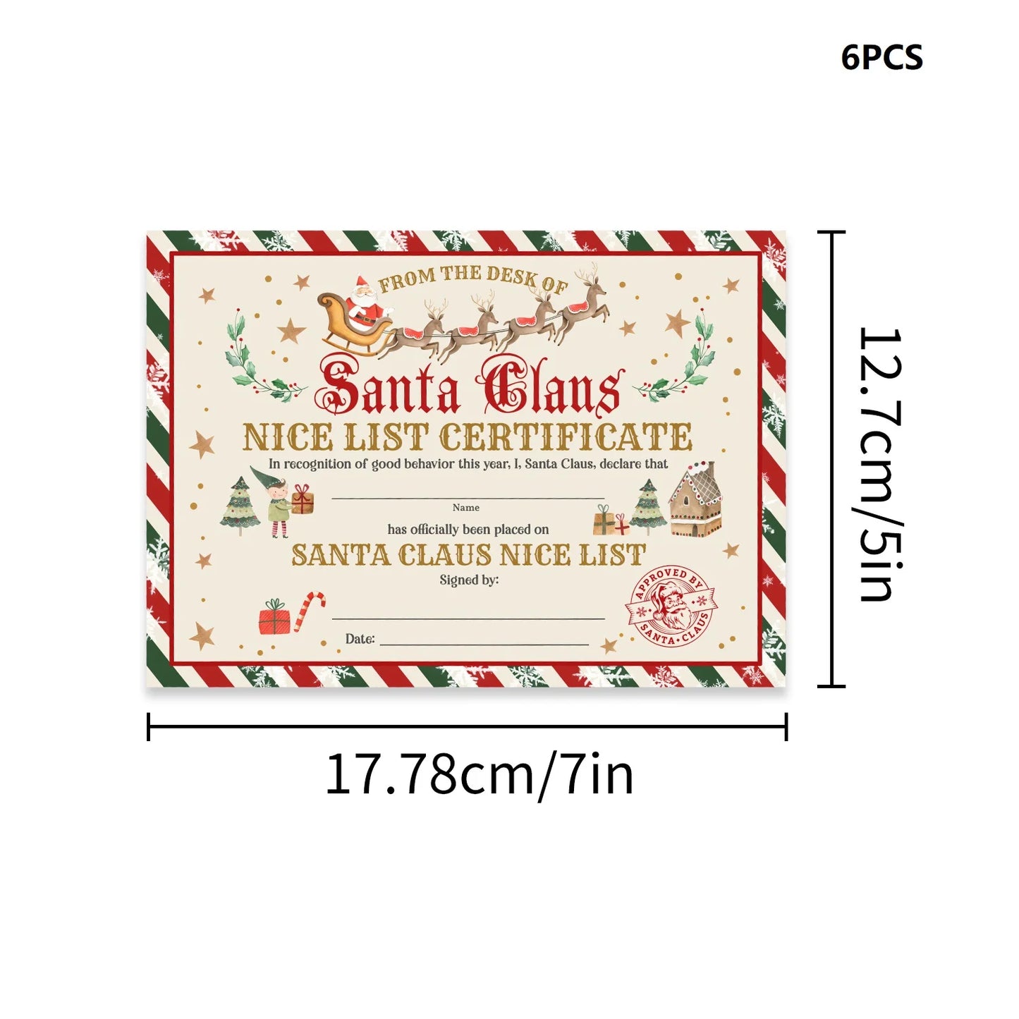 6/12/24pcs Christmas Santa Claus Gift Card Christmas gift Decor 2025 Xmas Holiday Xmas Santa Claus's reindeer New Year Gift 2026