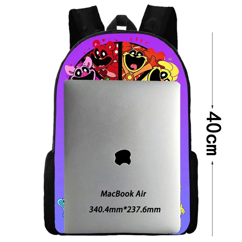 Cute P-PowerpuffS Girls 3 pcs set Child School Backpack with Lunch Bags ,Pencil Bags ,School Bags for Boys Girls Best Gift