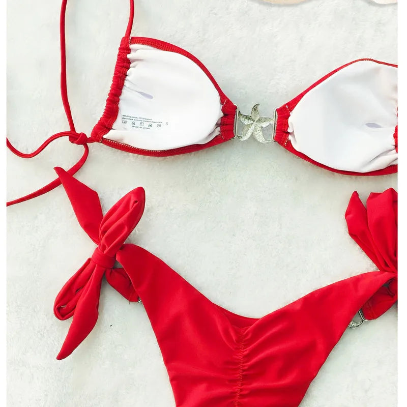 Sexy Bikinis Starfish Swimsuit Women Swimwear Push Up Female Beach Swimming Wear Bathing Suits Brazilian Bikini Set Pool Bather