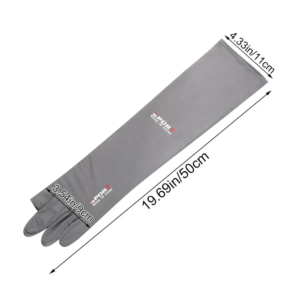 High Quality Ice Sleeve Armguards Anti-UV Breathable Ice Arm Sleeves Five-Fingers Riding Gloves Outdoor Sports Sun Protection