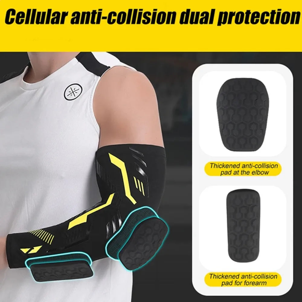 Separate Elbow Pads Honeycomb Dual Anti-Collision Elbow Brace Guard Compression Support Protective Arm Sleeve Protector