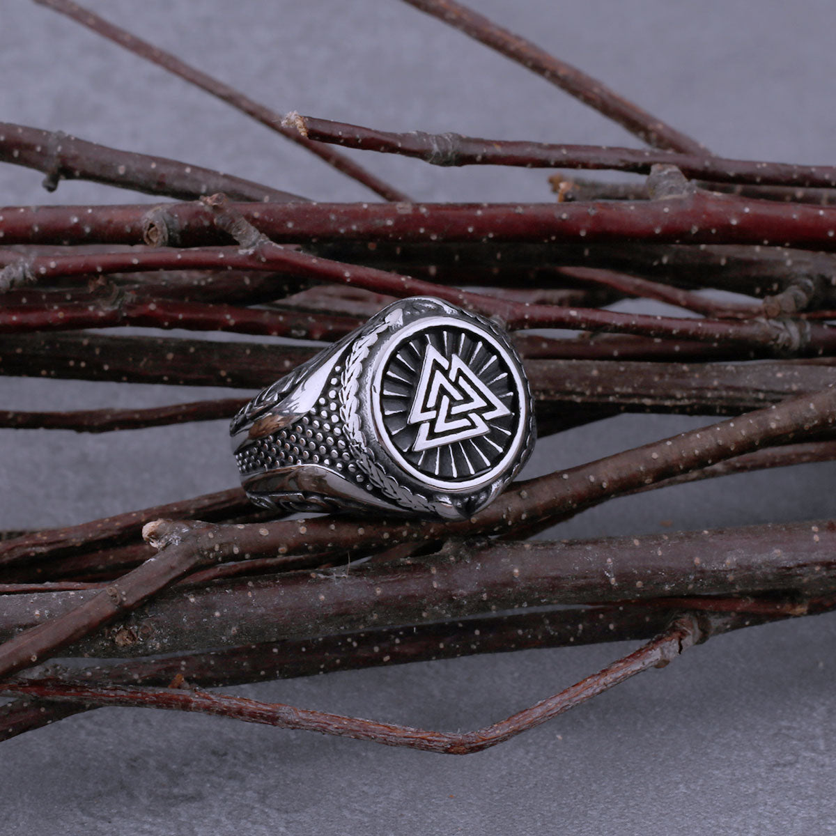 Viking Valknut Norwegian Rune Ring Ring Men's Nordic Viking Amulet Hip Hop Biker Street Ring Viking Ring Jewelry As Men Gift