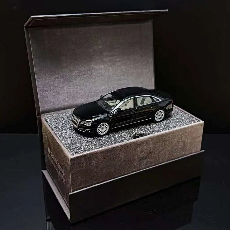 Maisdi 1/64 Scale Audi A8L D4 Generation Sedan Simulation Alloy Car Model Collectible Ornament Ideal Christmas Gift Toy Vehicle
