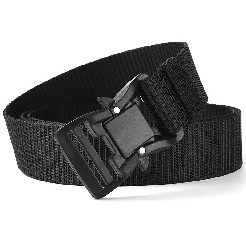Plus Large LONG Size 125 140 160 180cm Men's Belt Canvas Multi-functional Tactical Quick Release Magnetic Alloy Buckle Belts