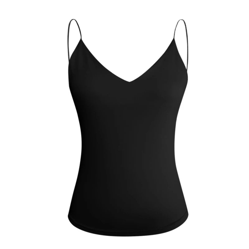 Summer Sexy Women Thin Wild Solid Camis Vest Tank Tops Female Strap Basic Tops Slim Sleeveless Camisole